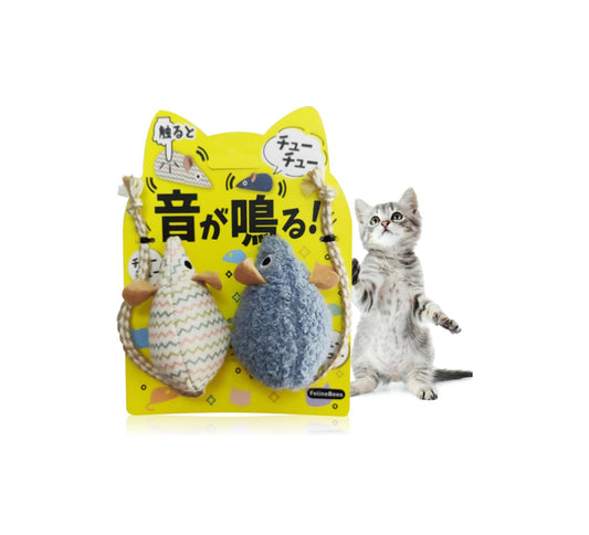 Toothpaste Oral Care Cat Toys Toys Touching and Sounding Mouses (2 pieces) Chewing Toys