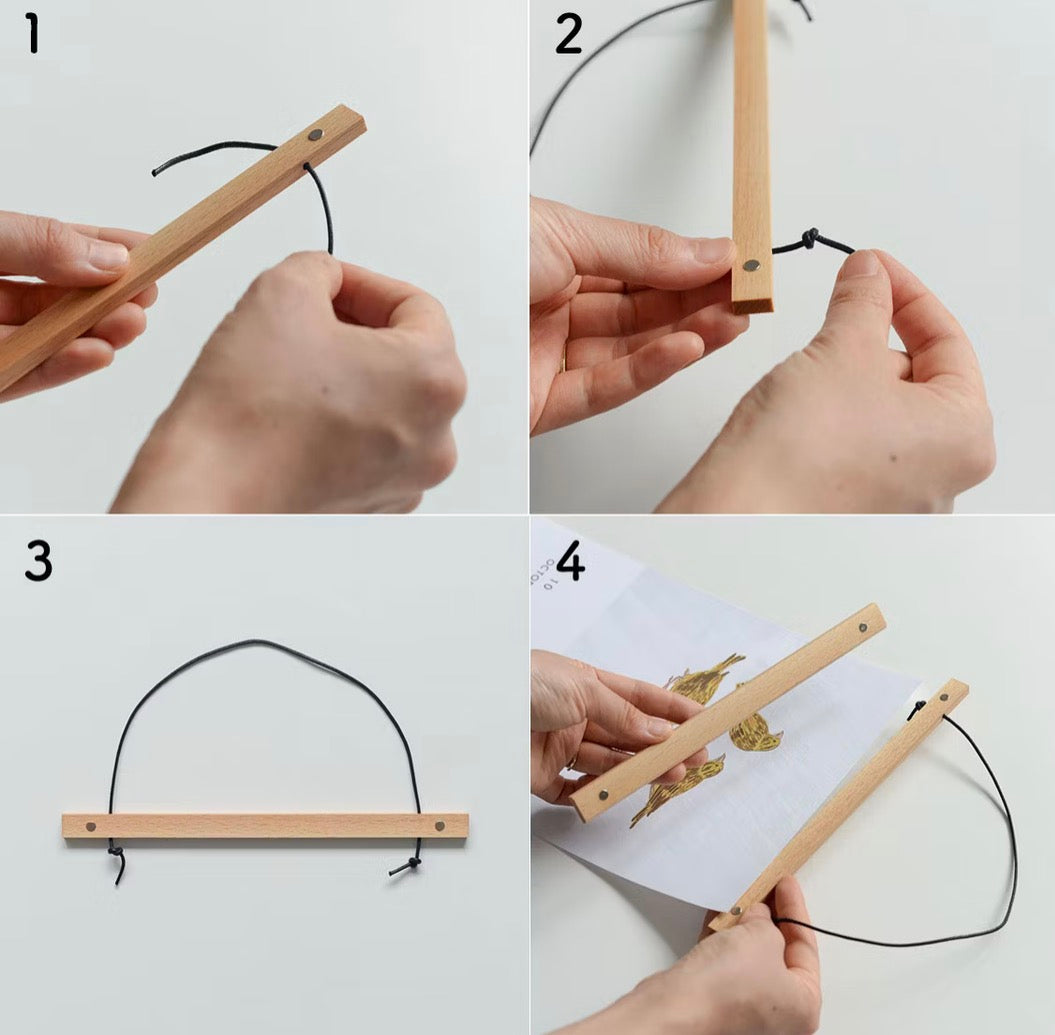 Natural wood wall holder (magnetic)